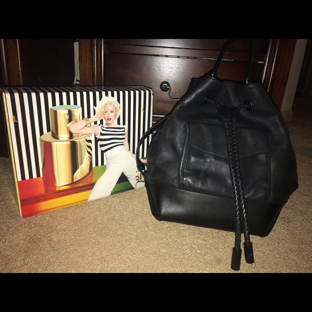 L.a.m.b. Black leather mini backpack Gwen Stefani